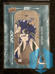 2023-24 Upper Deck Series 1 200' x 85' Arturs Silovs #DM-78 Vancouver Canucks